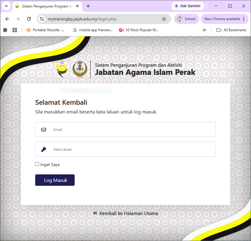 MyTraining Bahagian Pendidikan JAIPk